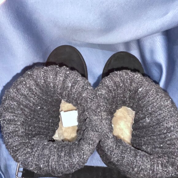 UGG Black Waterproof CAMBRIDGE Suede & Knit Boot S/N 1003175, Women Size 7 - Picture 16 of 16